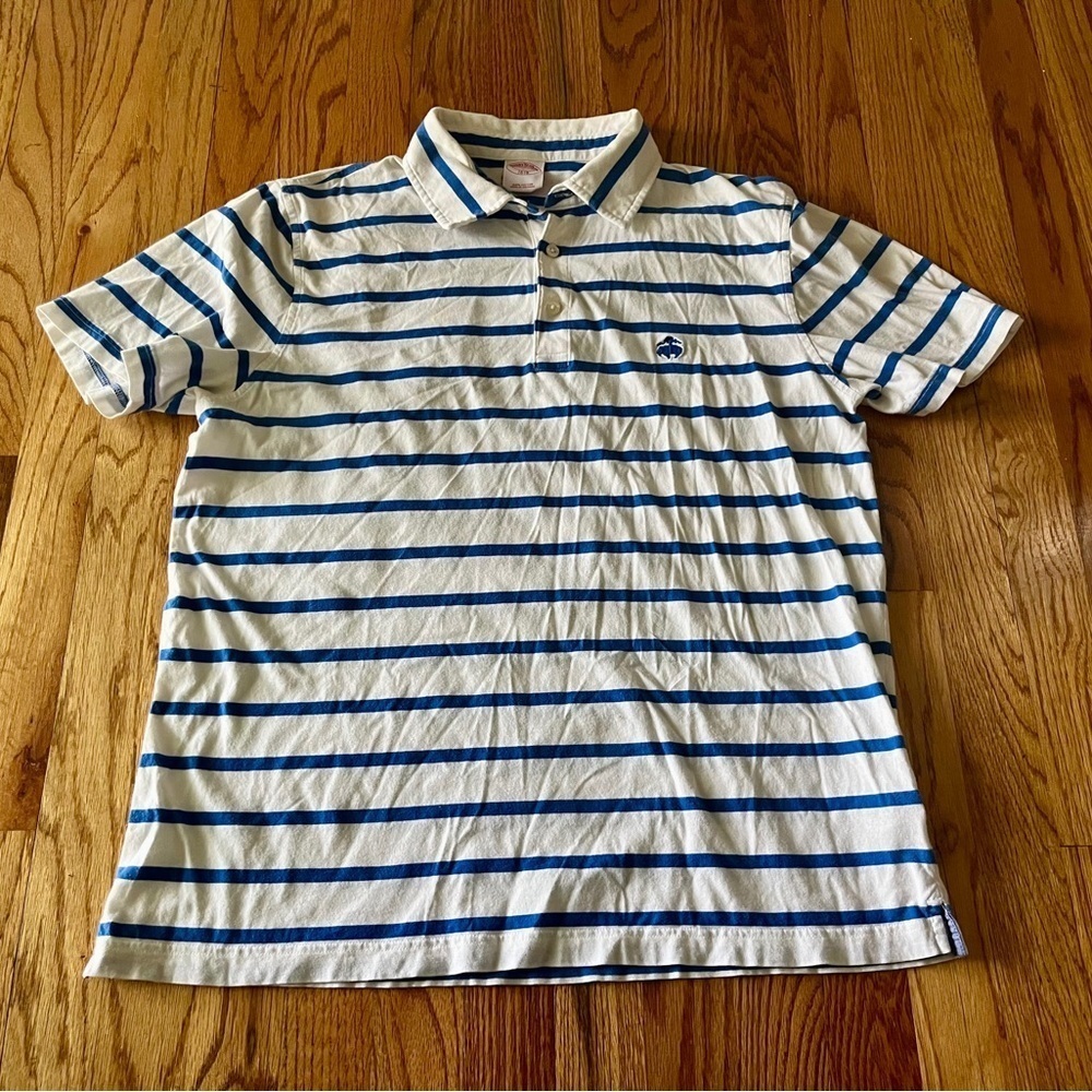 Brooks Brothers Classic Blue and White Polo